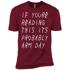 Arm Day Premium Short Sleeve T-Shirt WHT