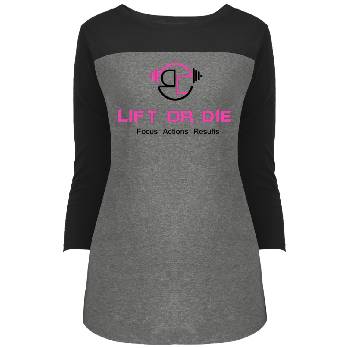 Lift or Die 3/4 Sleeve T-Shirt Blk