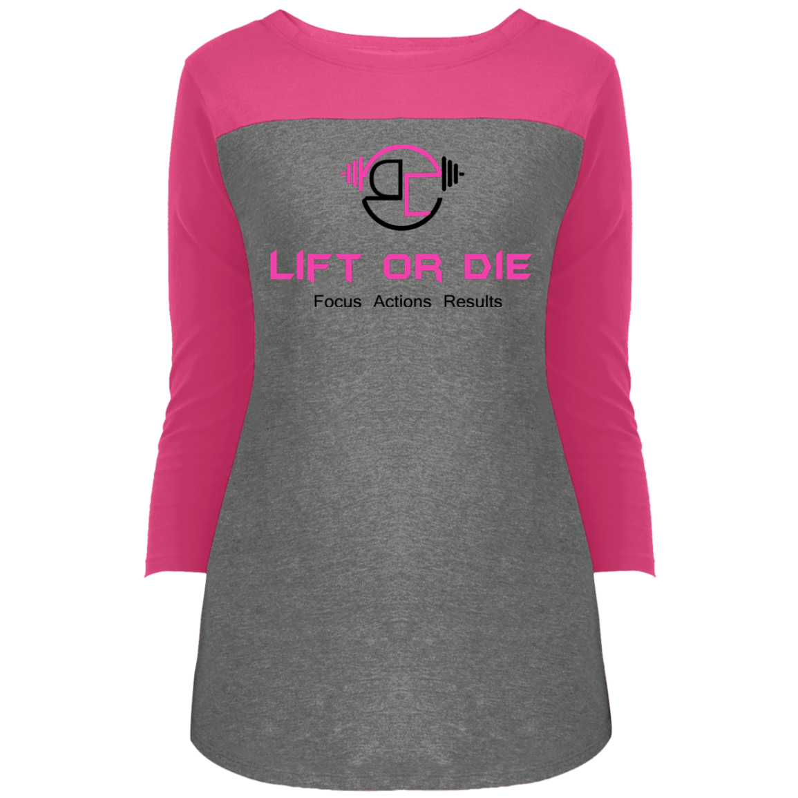 Lift or Die 3/4 Sleeve T-Shirt Blk